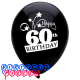 60th Birthday Shooting Stars 12 inch Latex Balloons 8ct
