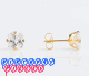 Studex Sensitive Stud Earrings Gold Plated Square Cubic-Zirconia