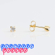 Studex Tiny Tips Stud Earrings Gold Plated 3 mm Cubic Zirconia
