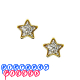 Studex Sensitive 6mm Star with Clear Glitter Centre Gold Plated Stud Earrings