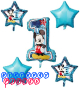 Anagram International Bouquet Mickey 1st Birthday, Various, Multi