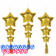 Star Balloons with Tassels (Gold)