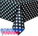 Black Dots Rectangular Plastic Table Cover 54