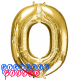 Giant Letter O Gold Mylar Balloon 40in