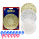 Hygloss Round Paper Doilies Assorted, 4-Inch, White, Gold and Silver 100ct 