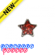 Studex Sensitive 6mm Stainless Star with Red Glitter Stud Earrings