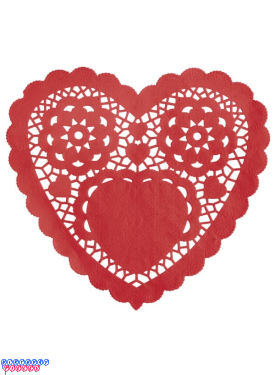 Hygloss Products Heart Paper Doilies - 4 Inch Red Lace Doily for  Decorations, Crafts, Parties, 100 Pack 
