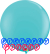 Caribbean Blue 36inch Round Latex Balloons 2ct