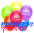 Happy Birthday Candles 12inch Latex Balloons 6ct