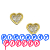 Studex Sensitive 6mm Heart with Clear Glitter Centre Gold Plated Earrings