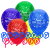 Happy Birthday Shooting Stars 12 inch Latex Balloons 6ct