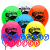 PartyMate Congrats Grad Printed 12-Inch Latex Balloons, 8-Count, Assorted Colors