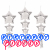 Star Balloons with Tassels (Silver)