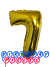 Giant Number 7 Gold Mylar Balloon 40in